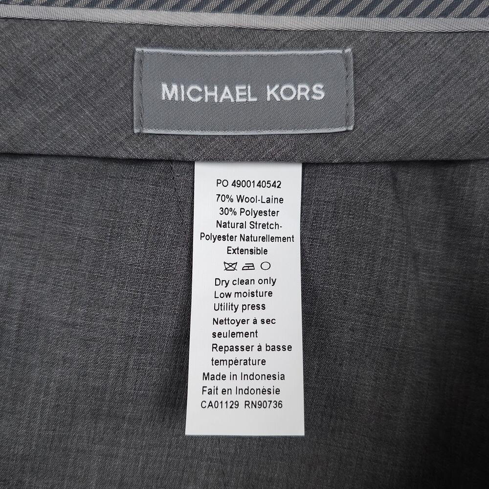 Michael Kors Mens Classic Fit 2 Piece Suit 42L 34x32 Light Blue Stretch Wool NWT - Picture 16 of 16